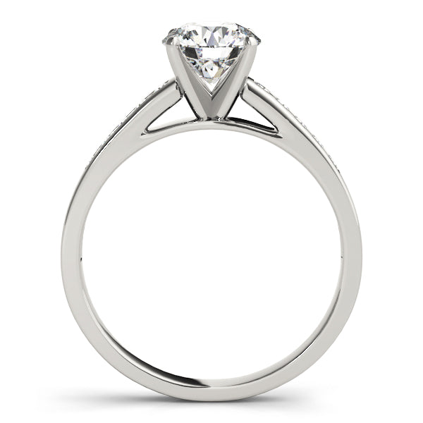 Single Row Channel Set Engagement Ring