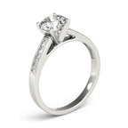 Single Row Channel Set Engagement Ring – Semi-Mount ½ CT
