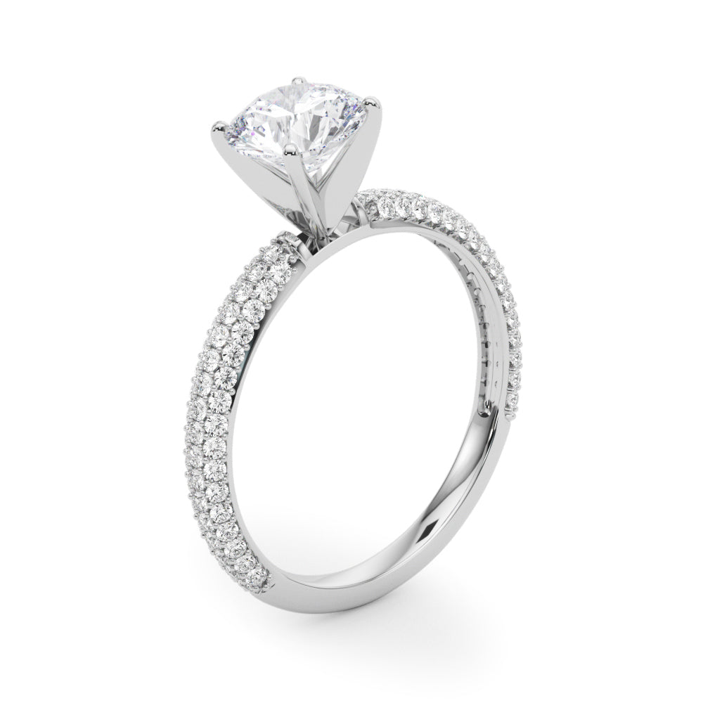 Pavé Diamond Engagement Ring Semi Mount