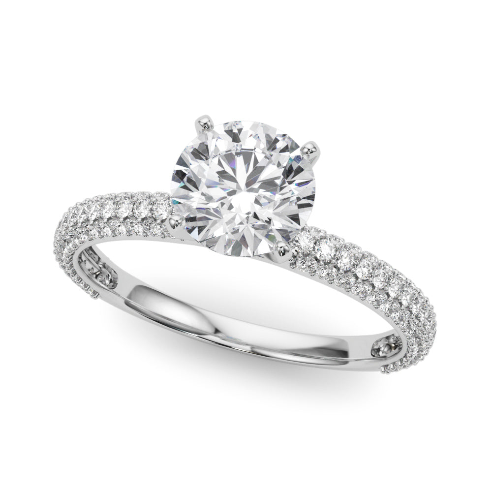 Pavé Diamond Engagement Ring Semi Mount