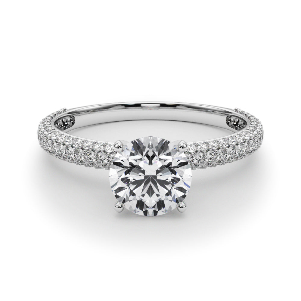 Pavé Diamond Engagement Ring Semi Mount