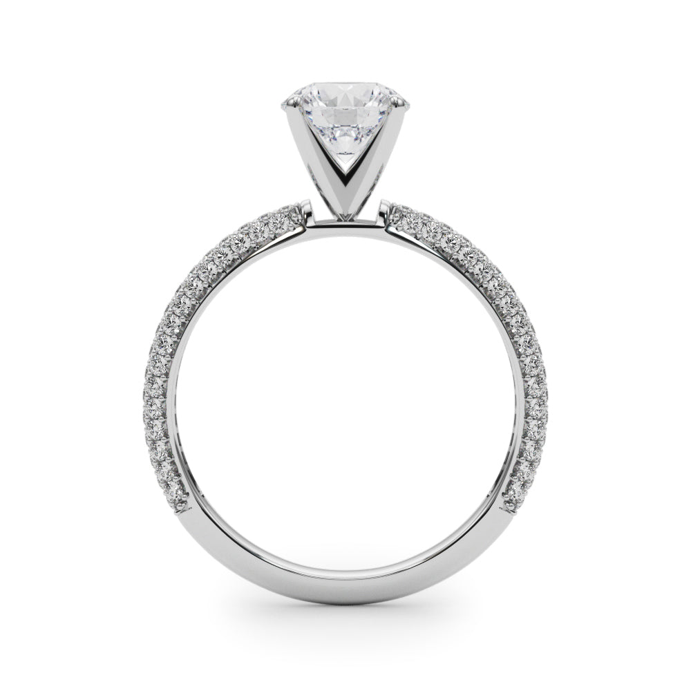 Pavé Diamond Engagement Ring Semi Mount