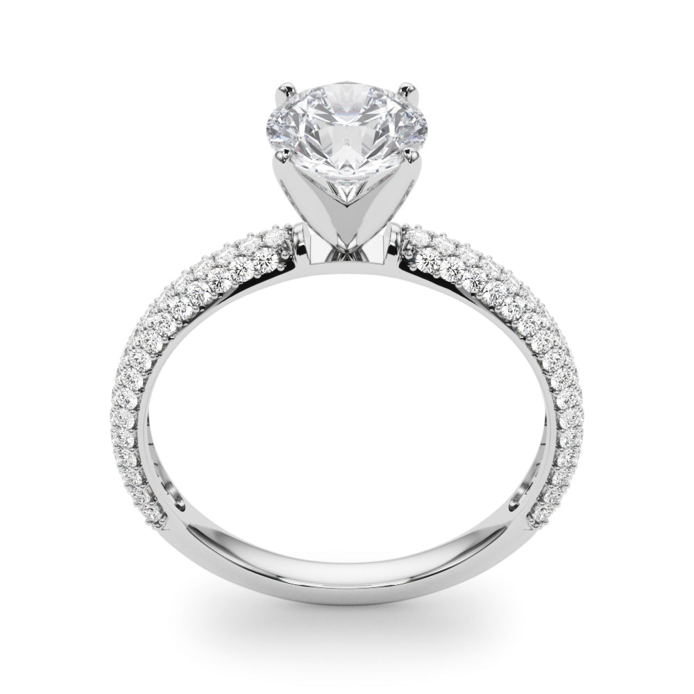 Pavé Diamond Engagement Ring Semi Mount