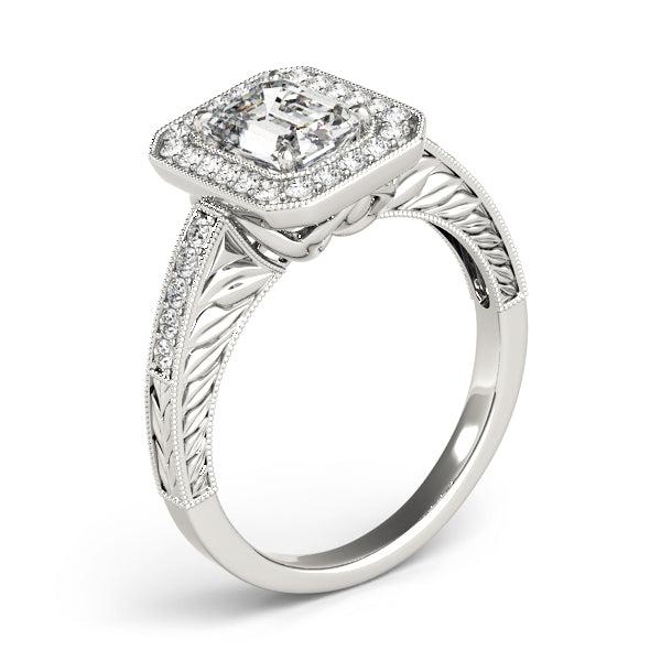 Emerald Halo Engagement Ring