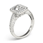 Emerald Halo Engagement Ring
