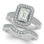 Emerald Halo Engagement Ring