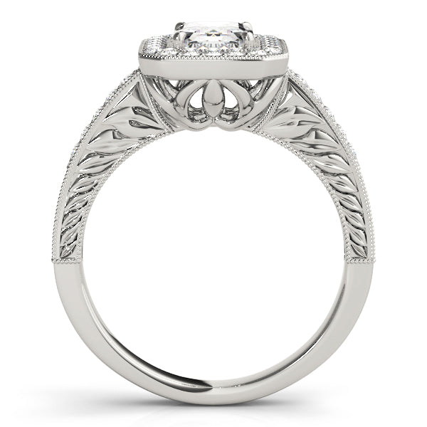 Emerald Halo Engagement Ring