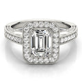 Emerald Halo Engagement Ring