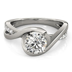 Solitaire Bypass Engagement Ring
