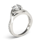 Solitaire Bypass Engagement Ring
