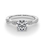 Twisting Diamond Engagement Ring