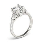 Multirow Pavé Cluster Engagement Ring