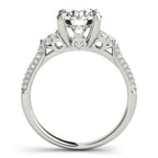 Multirow Pavé Cluster Engagement Ring