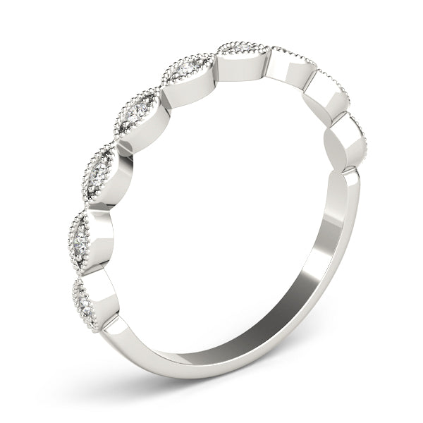 Marquise Shape Diamond Stackable Band