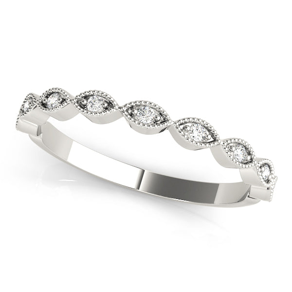 Marquise Shape Diamond Stackable Band