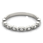 Marquise Shape Diamond Stackable Band
