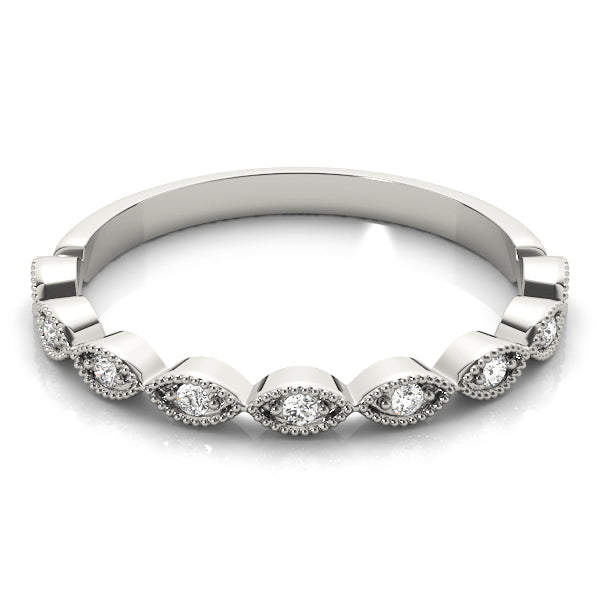 Marquise Shape Diamond Stackable Band