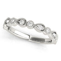 Pear and Round Diamond Stackable Band