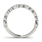 Pear and Round Diamond Stackable Band