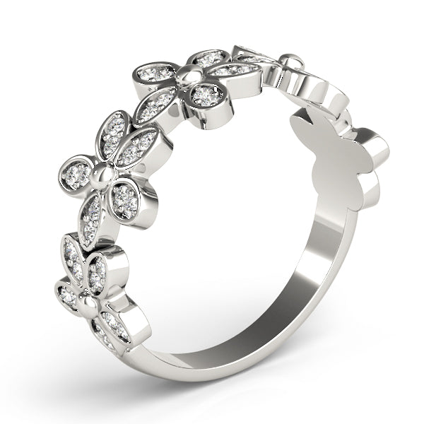 Floral Inspired Diamond Stackable Fashion Ring