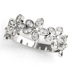 Floral Inspired Diamond Stackable Fashion Ring