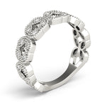 Vintage Milgrain Diamond Stackable Ring
