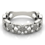 Vintage Milgrain Diamond Stackable Ring