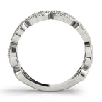 Vintage Milgrain Diamond Stackable Ring