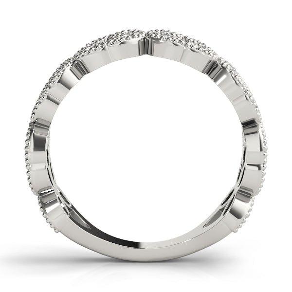 Vintage Milgrain Diamond Stackable Ring