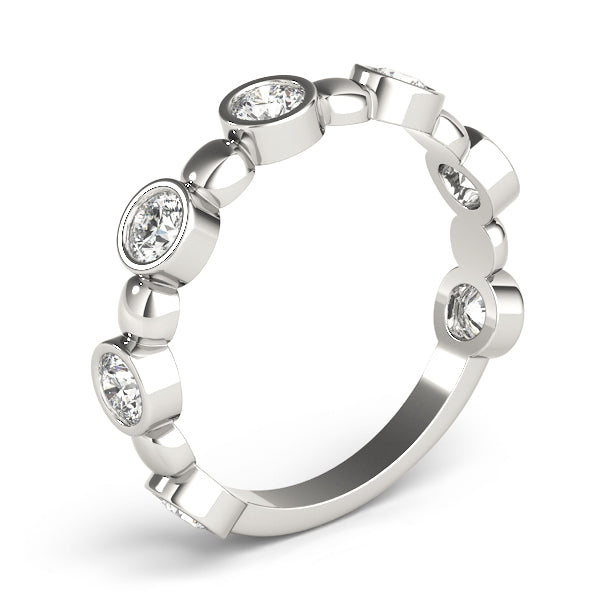 Bezel Set Diamond Stackable Ring