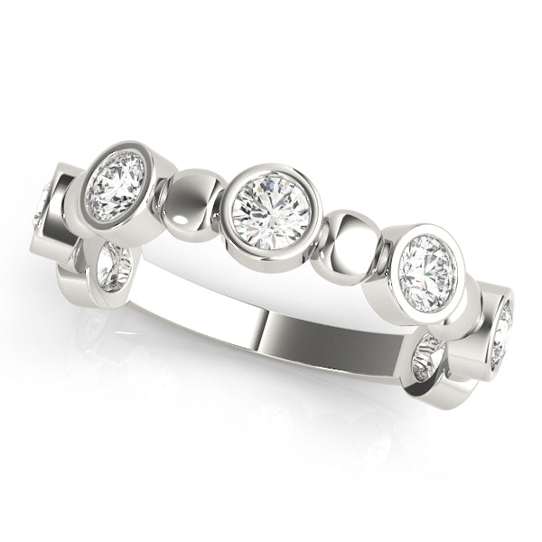 Bezel Set Diamond Stackable Ring