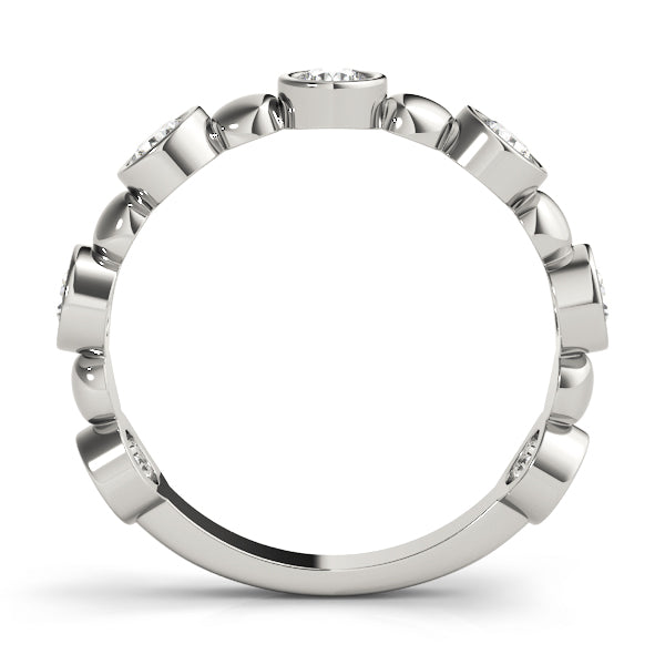 Bezel Set Diamond Stackable Ring