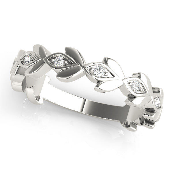 Floral Inspired Diamond Stackable Ring