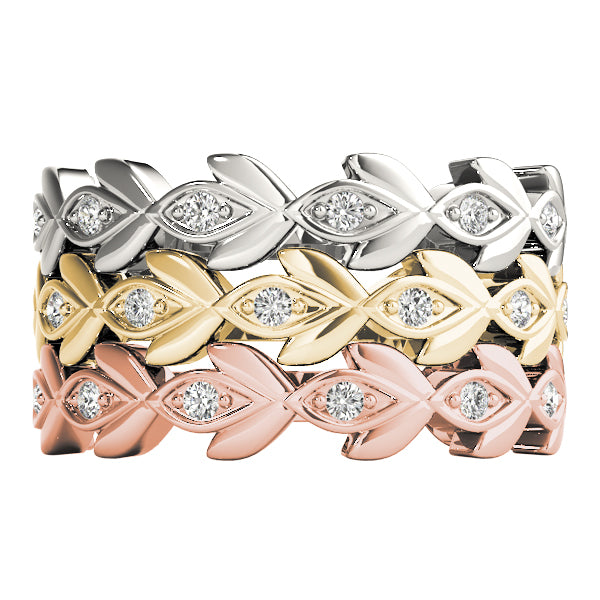 Floral Inspired Diamond Stackable Ring