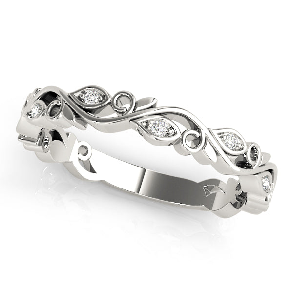 Floral Inspired Diamond Stackable Fashion Band