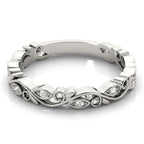 Floral Inspired Diamond Stackable Fashion Band
