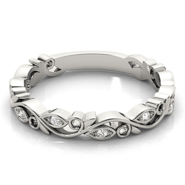 Floral Inspired Diamond Stackable Fashion Band