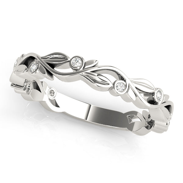 Nature Inspired Diamond Stackable Ring