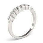 Bezel Set Diamond Stackable Wedding Band