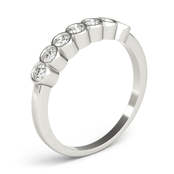 Bezel Set Diamond Stackable Wedding Band