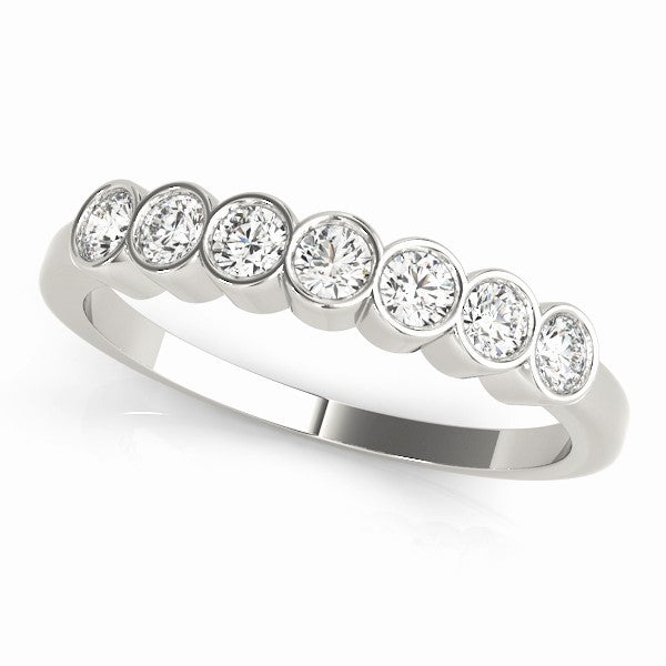 Bezel Set Diamond Stackable Wedding Band