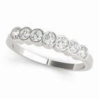 Bezel Set Diamond Stackable Wedding Band