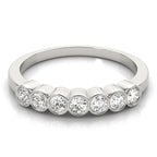 Bezel Set Diamond Stackable Wedding Band