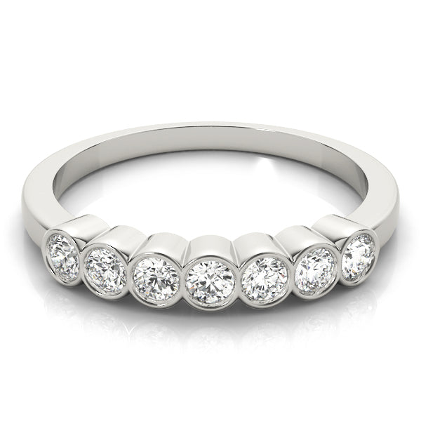 Bezel Set Diamond Stackable Wedding Band