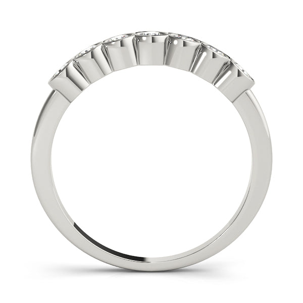 Bezel Set Diamond Stackable Wedding Band