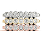 Bezel Set Diamond Stackable Wedding Band