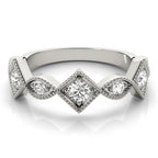 Vintage Marquise and Square Diamond Fashion Ring