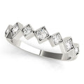 Square Milgrain Diamond Stackable Ring