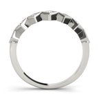 Square Milgrain Diamond Stackable Ring