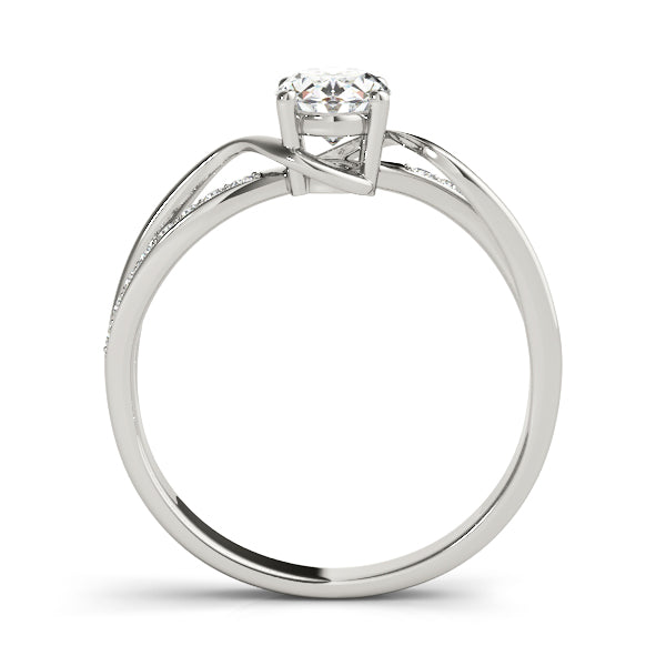 Single Row Bypass Split Shank Diamond Engagement Ring